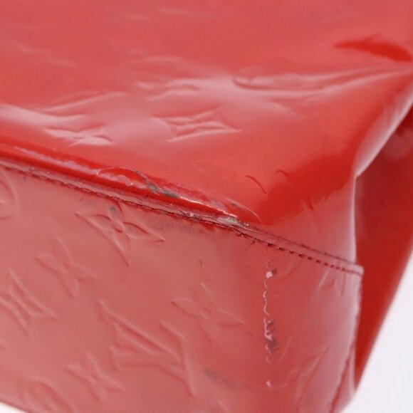 LOUIS VUITTON Monogram Vernis Reade PM Hand Bag Red Rouge M91088 LV Auth 141879 - Picture 4 of 16
